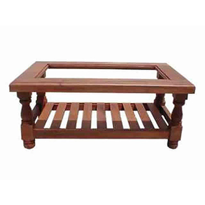 Mesa ratonera para vidrio rectangular