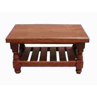 Mesa ratona de algarrobo rectangular