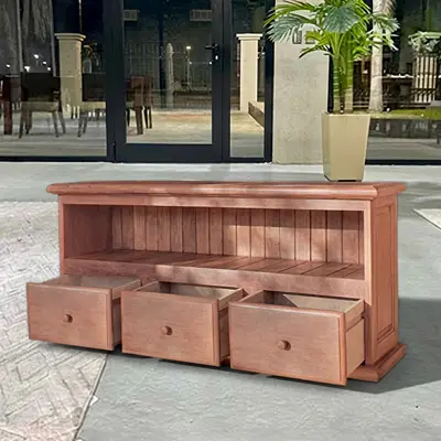 Mesas de TV de algarrobo