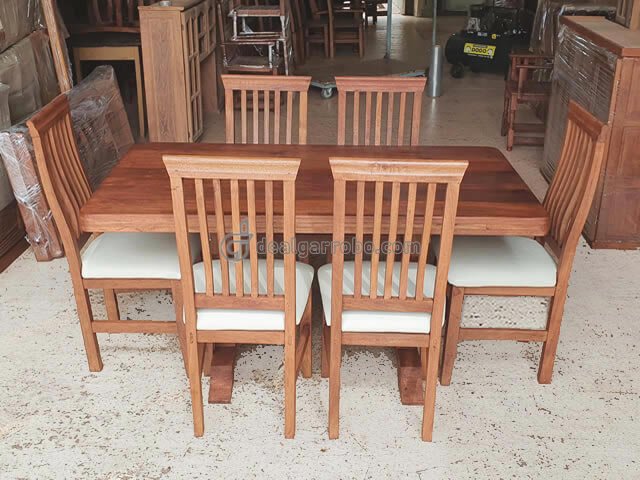 Silla de Comedor de Madera Tapizada Ecocuero