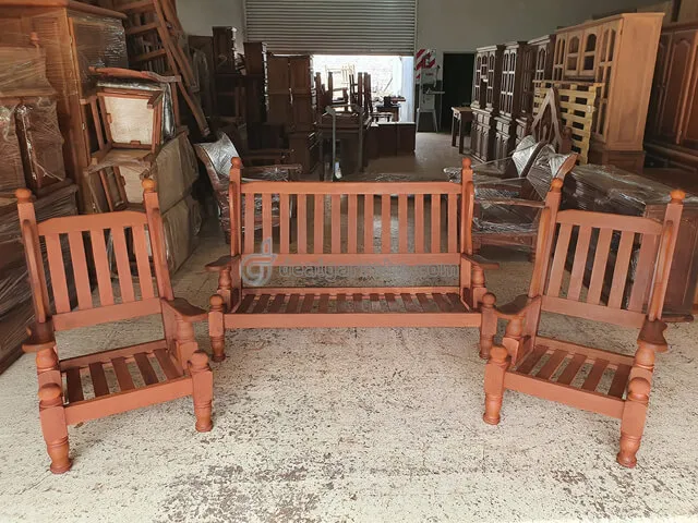 Sillones de Madera de Algarrobo de 3 Cuerpos Oreja