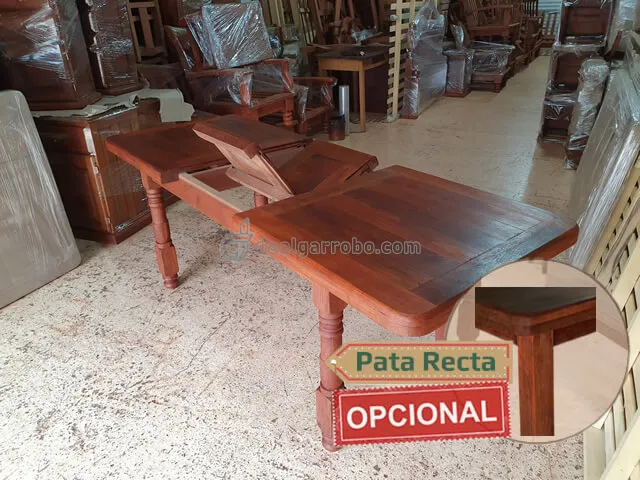 Mesas de Algarrobo Extensibles Modelos y Precios. Fabrica de Mesas Plegables de Madera Maciza.