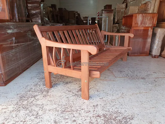 Futon de Madera de Algarrobo de 3 cuerpos