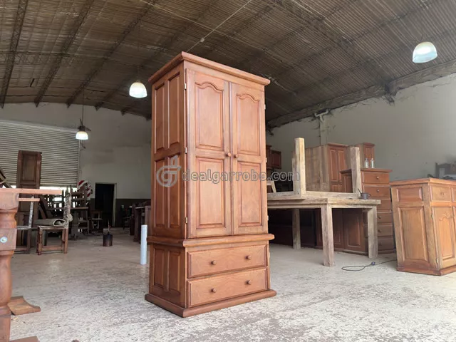 Ropero de Algarrobo de 1 Metro con 2 Puertas. Fbrica de Placares de Madera Maciza Modelos y Precios