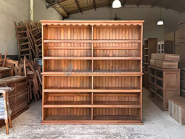 Biblioteca de algarrobo de 2,00 x 2,00