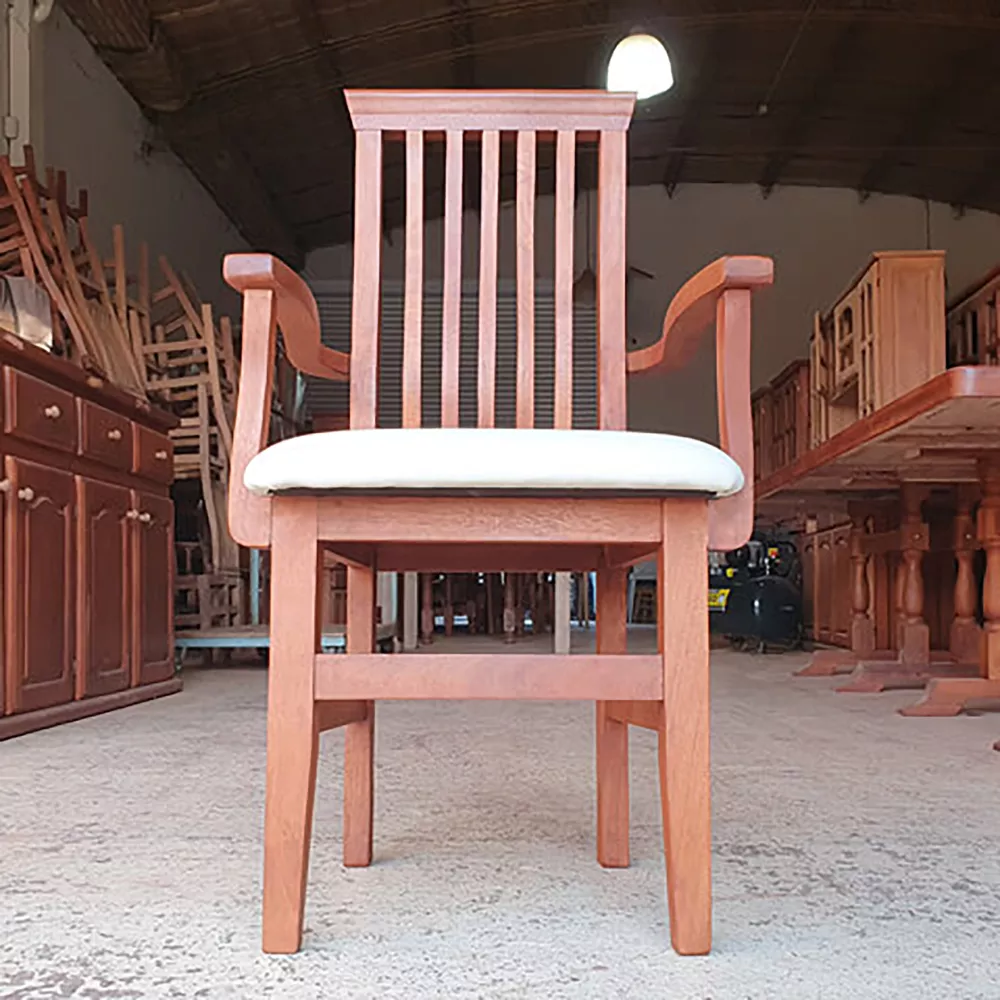 Sillón Cabecero de Algarrobo con Apoyabrazos Ergonómico Tapizado