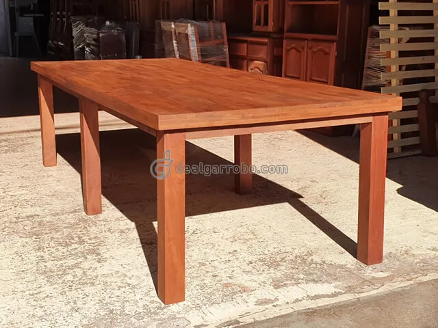 Mesa de Algarrobo de 3 Metros Moderna con 6 Patas