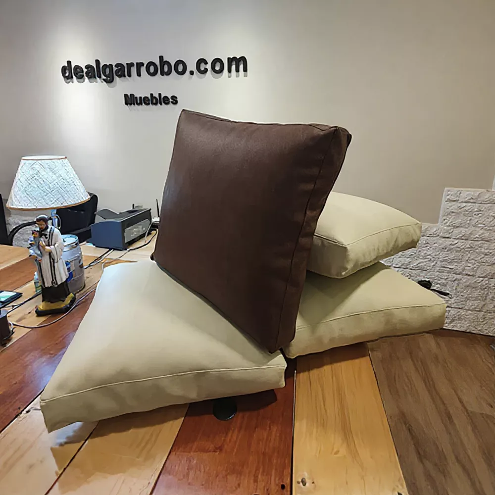 Almohadones de Ecocuero para Sillones de Algarrobo. Calidad Premium. Superior a Cuero y Cuerina.
