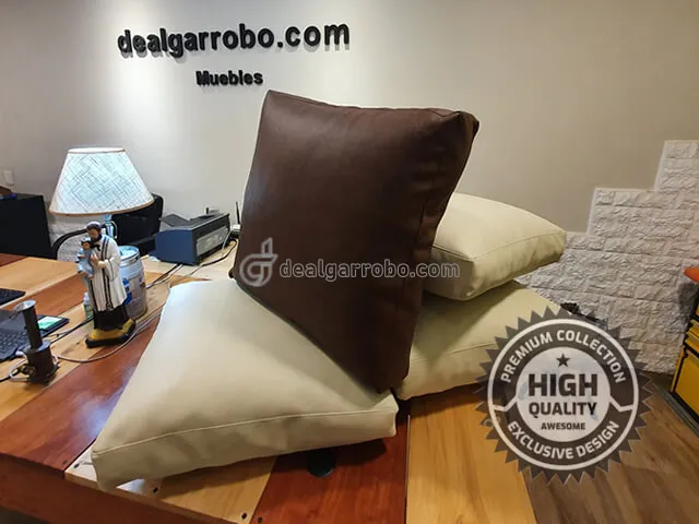 Almohadones de Ecocuero para Sillones de Algarrobo. Calidad Premium. Superior a Cuero y Cuerina.