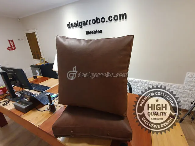 Almohadones de Ecocuero para Sillones de Algarrobo. Calidad Premium. Superior a Cuero y Cuerina.