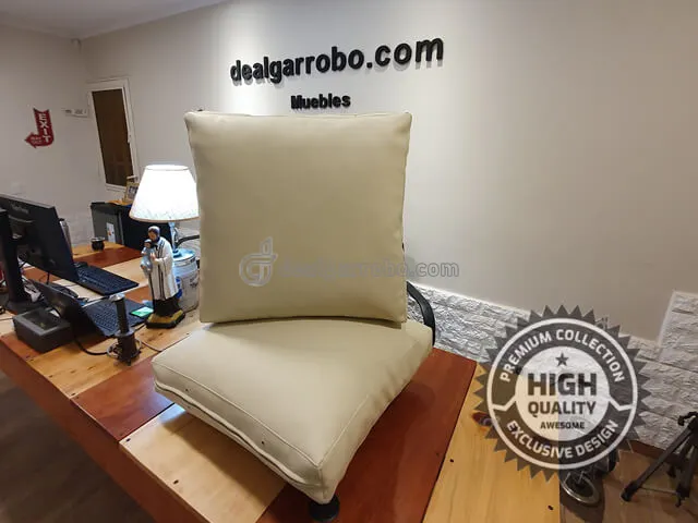 Almohadones de Ecocuero para Sillones de Algarrobo. Calidad Premium. Superior a Cuero y Cuerina.