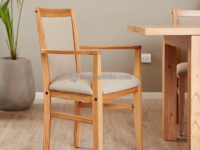 Silla de Comedor Tapizada con Apoyabrazos