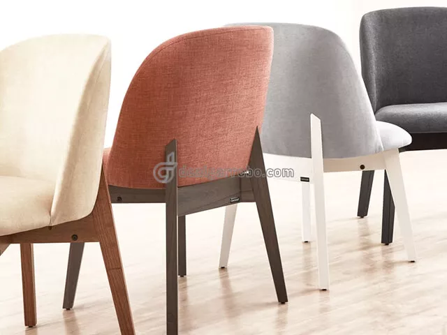 Silla de Comedor con Respaldo Curvo Tapizado