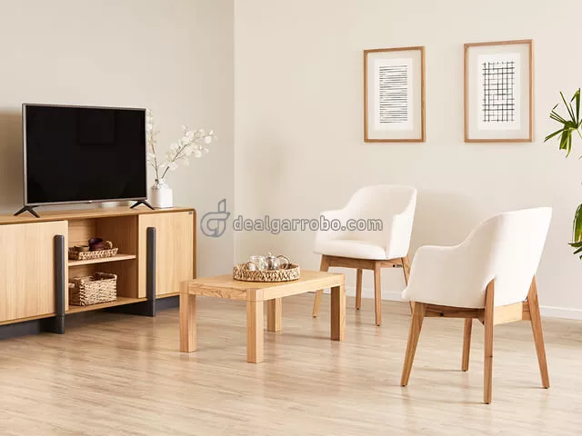 Silla de Comedor con Apoyabrazos y Respaldo Curvo Tapizado