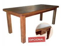 Mesa de Algarrobo Estilo Campo. Mesa Rustica de Madera Pata Recta y Pata Torneada. Modelos y Precios | Precio $ 324.800 Mesas de Algarrobo en Rio Negro