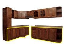 Bajo mesadas de algarrobo | Precio $ 64.000 Muebles de cocina de algarrobo