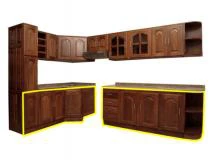 Bajo mesadas de algarrobo | Precio $ 344.612 Muebles de cocina de algarrobo
