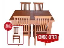 Juego de Comedor de Algarrobo Mesa con 4 Sillas Ergonmicas | Precio $ 148.778 Mesas de Algarrobo Modelos y Precios