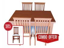 Juego de Comedor de Algarrobo Mesa con 4 Sillas Ergonmicas Tapizadas | Precio $ 174.958 Mesas de Algarrobo Modelos y Precios