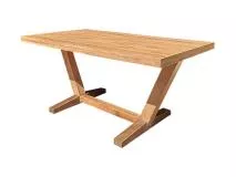 Mesa de Algarrobo Moderna Laqueada Pata en V