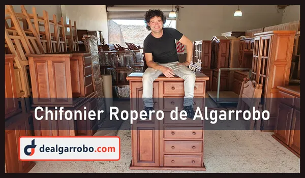 Chifonier de Algarrobo de 4 Cajones (Cajonera)