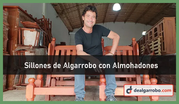Sillones de Madera de Algarrobo de 3 Cuerpos Oreja