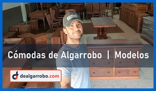 Comoda de algarrobo con 2 puertas (Cajonera)