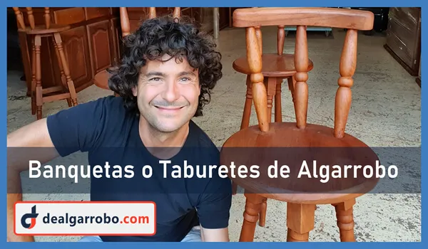 Banqueta de Algarrobo Para Barras y Desayunadores
