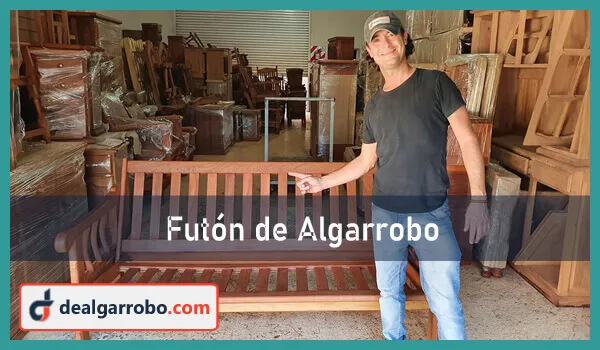 Futon de Madera de Algarrobo de 3 cuerpos