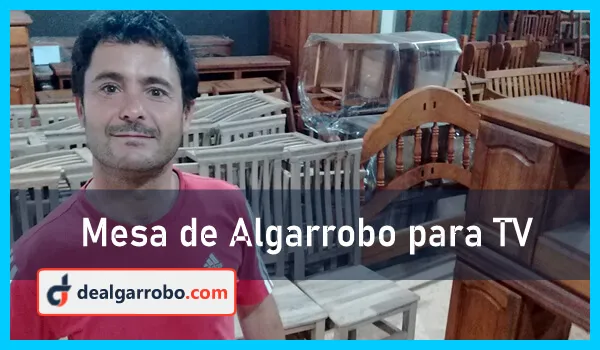 Mesa para TV en Algarrobo. Venta de Mesas de Algarrobo para TV / Audio a Precios de Fábrica.