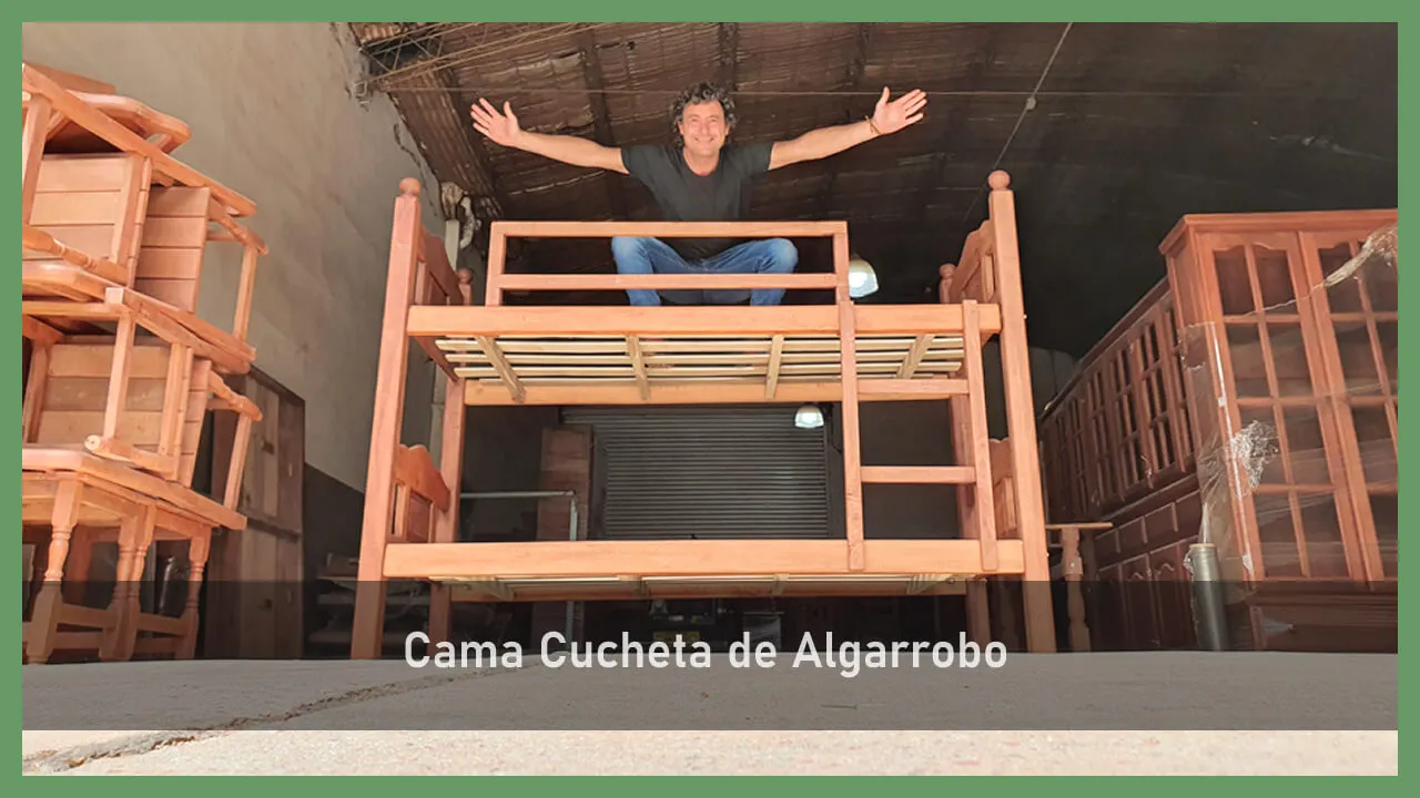 Cama Cucheta de Algarrobo Tablero