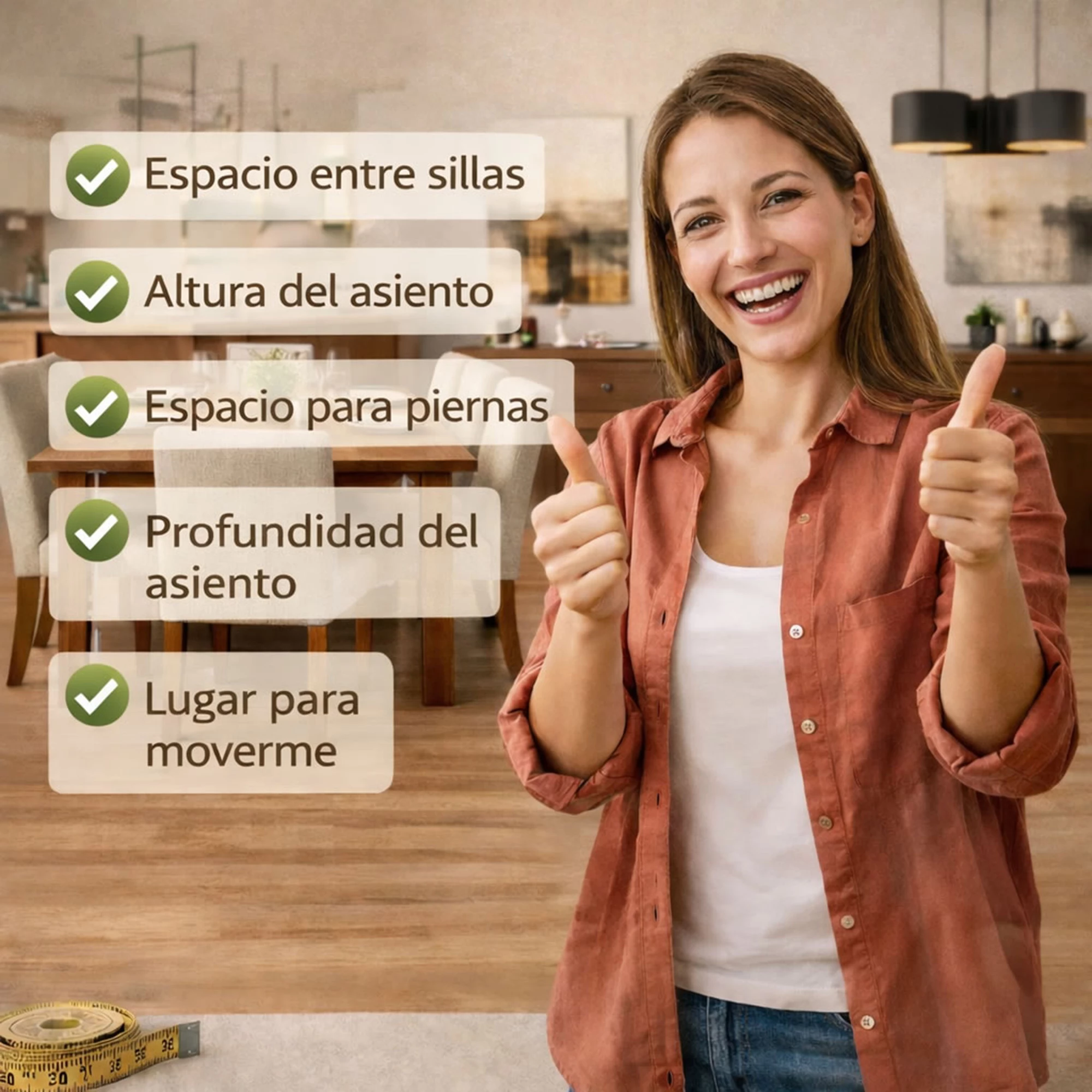 sillas de comedor medidas importantes